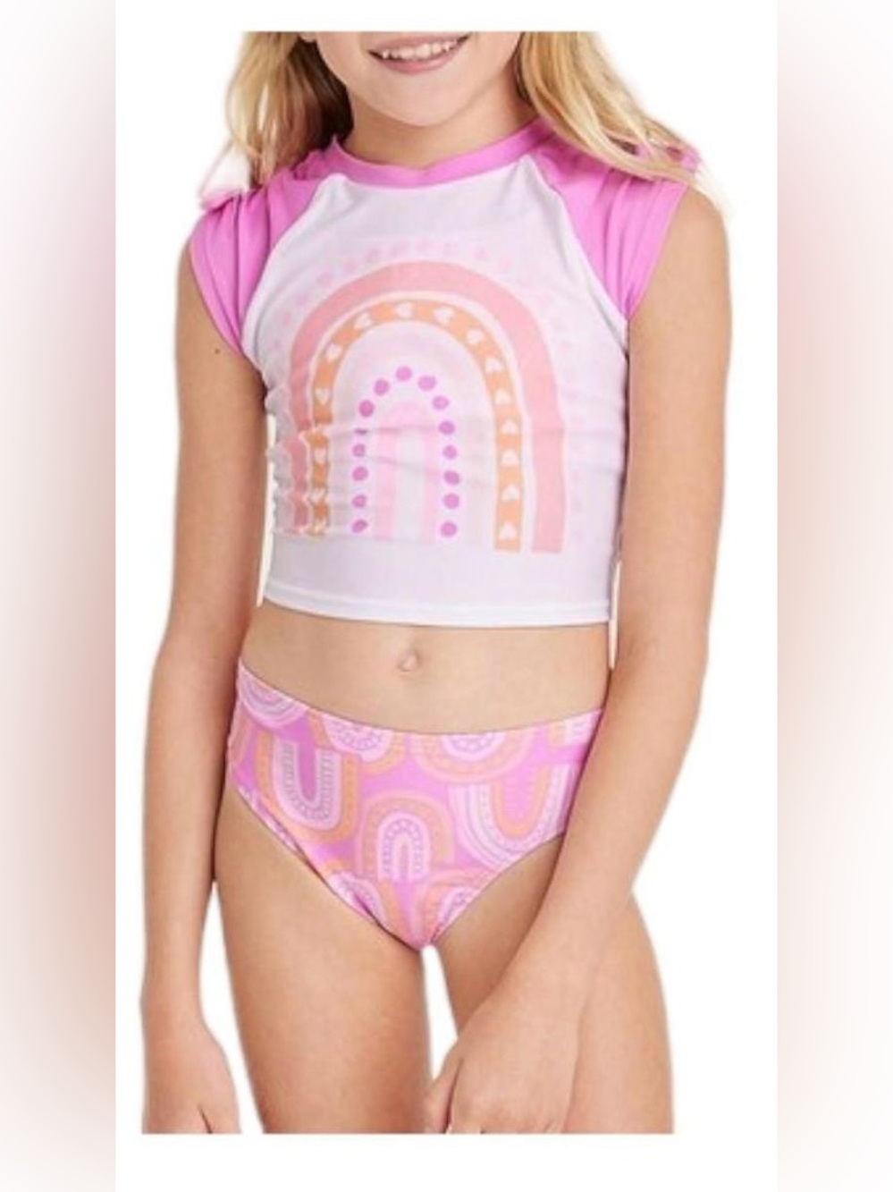Cat & Jack Girls 3pc bikini set Sz xs (4/5)
